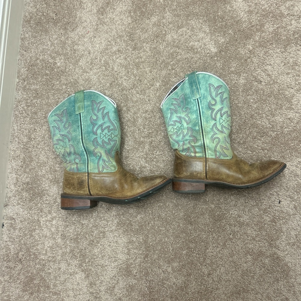 Ariat Brown and Green Ankle Boots